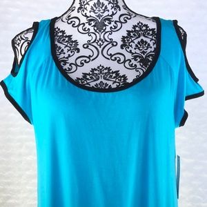 🆕Bisou Bisou Michelle Bohbot Cold Shoulder Dress